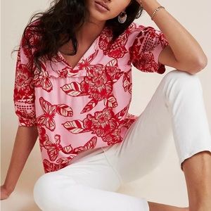 Anthropologie Vineet Bahl Inge embroidered blouse